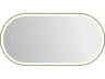 Harmoni Satin Gold Oval Wall Mirror