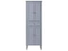 Park Avenue Grey Rubberwood Bath Storage Cabinet