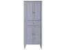 Park Avenue Grey Rubberwood Bath Storage Cabinet