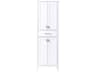 Irene White Rubberwood Bath Storage Cabinet