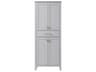 Irene Grey Rubberwood Bath Storage Cabinet