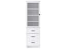 Soma White Bath Storage Glass Cabinet