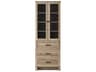 Soma Natural Oak Brown Bath Storage Glass Cabinet