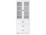 Soma White Bath Storage Glass Cabinet