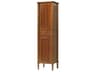 Issac Brandy Walnut Brown Rubberwood Bath Storage Cabinet