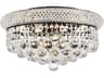 Primo 8-Light Black And Clear Crystal Flush Mount