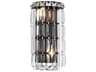 Maxime 2-Light Black And Clear Crystal Wall Sconce