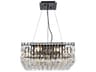 Maxime 12-Light Black And Clear Crystal Pendant