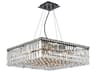 Maxime 12-Light Black And Clear Crystal Pendant