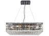 Maxime 12-Light Black And Clear Crystal Pendant