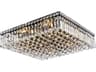 Maxime 12-Light Black And Clear Crystal Flush Mount