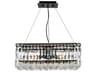 Maxime 4-Light Black And Clear Crystal Island Pendant