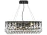 Maxime 6-Light Black And Clear Crystal Island Pendant