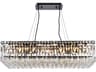 Maxime 16-Light6-Light Black And Clear Crystal Island Pendant