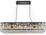 Maxime 16-Light6-Light Black And Clear Crystal Island Pendant