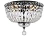 Tranquil 4-Light Black And Clear Crystal Glass Flush Mount