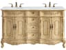 Danville Antique Beige 60" Vanity with Ivory White Quartz Countertop