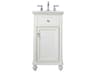Otto Antique White 19" Vanity with Ivory White Quartz Countertop