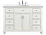 Otto Antique White 48" Vanity with Ivory White Quartz Countertop