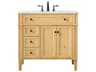 Park Avenue 36 Inch Single Vanity in Natural Wood