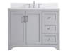 Moore Grey 42" Vanity with Backsplash