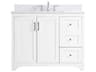Moore White 42" Vanity with Backsplash