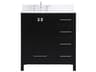 Irene Black 32" Vanity with Backsplash