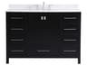 Irene Black 48" Vanity with Backsplash