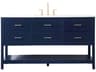 Sinclaire Blue 60" Vanity
