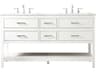 Sinclaire White 60" Vanity