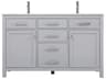 Lewis 54-Inch Double Vanity in Grey