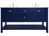 Metropolis Blue 60" Vanity