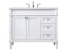 Bennett White / Brushed Nickel 42" Vanity