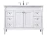 Bennett White / Brushed Nickel 48" Vanity