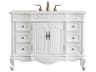 Oakland Antique White 48" Vanity with Ivory White Quartz Countertop