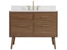 Boise Walnut Brown 42" Vanity with Backsplash