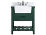 Clement Green / Black 30" Vanity with Backsplash