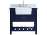 Clement Blue 36" Vanity with Backsplash