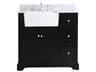 Franklin Black / Brushed Nickel 36" Vanity with Backsplash