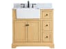 Franklin Natural Wood 36" Vanity with Backsplash