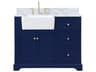 Franklin Blue 42" Vanity with Backsplash