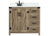 Grant Natural Oak 36" Vanity with Backsplash