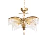 Hildebrandt S Chandelier in Vintage Brass and Crystal Glass
