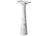 Pompano High White Carrera Marble Side Table