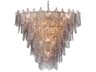 Verbier Chandelier in Brushed Brass and Smoke Glass