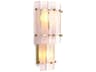 Cabrillo Chandelier Textured Glass and Antique Brass