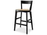 Alvear Bar Stool Classic Black Rattan Cane