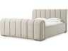 Kayden King Bed Frame in Albury Beige Upholstery