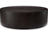 Round Wood Dark Brown Coffee Table