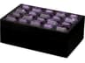 Black X Faux Amethyst Jewelry Box